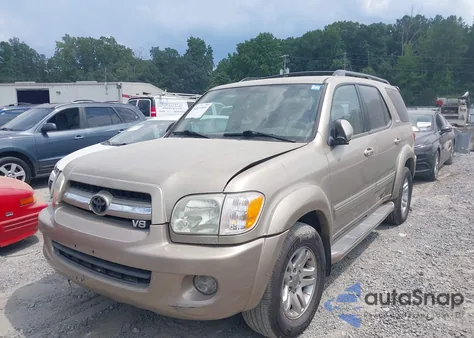 2005 Toyota Sequoia Limited V8 из США, поврежденный, VIN 5TDBT48A95S256887